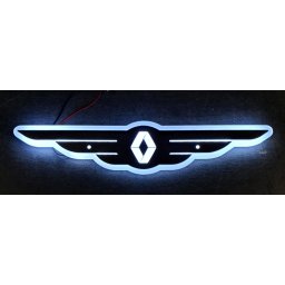 RENAULT inox szárnyas dísz HÁTTÉRVILÁGÍTÁSSAL