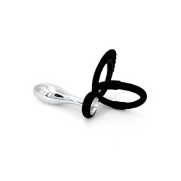 Fém anal plug szilikon here és péniszgyűrűvel.