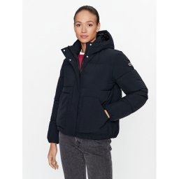 Champion Pehelykabát Hooded Jacket 116921 Fekete Custom Fit