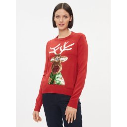 Vila Sweater 14081817 Piros Regular Fit