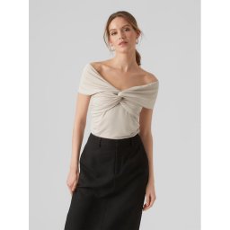 Vero Moda Blúz 10296078 Ekru Regular Fit