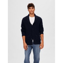 Selected Homme Kardigán 16090717 Sötétkék Regular Fit