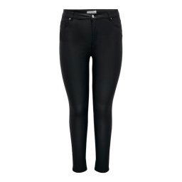 ONLY Carmakoma Műbőr nadrág 15301278 Fekete Skinny Fit