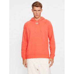 Under Armour Pulóver Ua Rival Fleece Hoodie 1379757 Piros Loose Fit