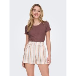 ONLY Póló Carlotta 15256154 Rózsaszín Tight Fit