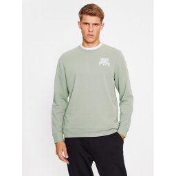 Under Armour Pulóver Ua Rival Terry Graphic Crew 1379764 Zöld Loose Fit