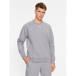 Under Armour Pulóver Ua Rival Fleece Crew 1379755 Szürke Loose Fit