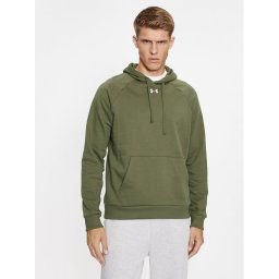 Under Armour Pulóver Ua Rival Fleece Hoodie 1379757 Khaki Loose Fit