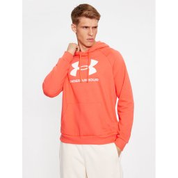 Under Armour Pulóver Ua Rival Fleece Logo Hd 1379758 Piros Loose Fit