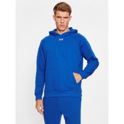 Under Armour Pulóver Ua Rival Fleece Hoodie 1379757 Kék Loose Fit