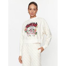 Guess Pulóver W3BQ22 K9R31 Ekru Regular Fit