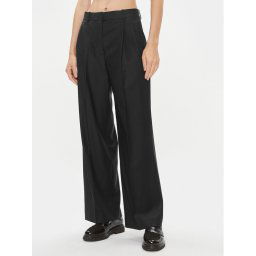 Tommy Hilfiger Szövet nadrág WW0WW39707 Fekete Wide Leg