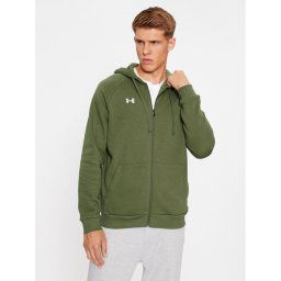 Under Armour Pulóver Ua Rival Fleece Fz Hoodie 1379767 Khaki Loose Fit