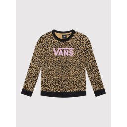 Vans Pulóver Leopard Sport Crew VN0A7RRL Barna Regular Fit