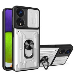 RING KAMERA Borító tartóval Oppo A78 5G ezüsthöz