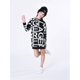 Karl Lagerfeld Kids Kötött ruha Z12253 S Fekete Regular Fit