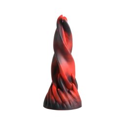 Creature Cocks Hell Kiss - csavart szilikon dildó - 19cm (piros)
