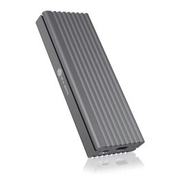 NVMe M.2 SSD külső ház mobilrack USB/USB-C szürke Raidsonic IcyBox (IB-1817M-C31)