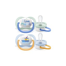 Avent SCF080/01 Ultra air játszócumi 0-6hó fiús 2 db