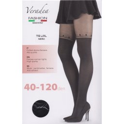 Veradea Fantasia 1268 combfix hatású divatharisnya 40-120 DEN S/M fekete