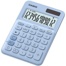 Számológép, asztali, 12 számjegy, CASIO "MS 20UC", világoskék