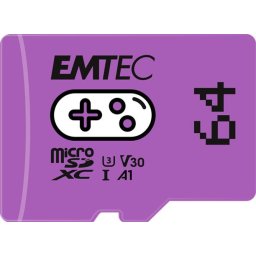 Memóriakártya, microSD, 64GB, UHS-I/U3/V30/A1, EMTEC "Gaming"
