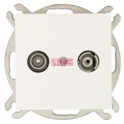 ANCO Premium antenna végzáró aljzat, fehér