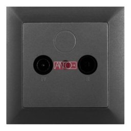 ANCO Premium antenna végzáró csatlakozó, grafitszürke