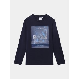 Boss Blúz J25O76 S Sötétkék Slim Fit