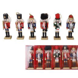 Fa Diótörők dekor figura (6 darabos - 12,5cm)
