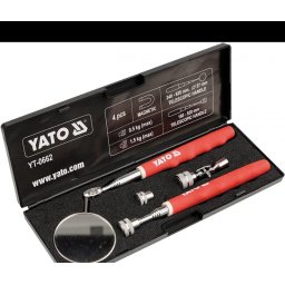 Yato - Vizsgáló tükör készlet 4 részes teleszkópos (tükör+mágneses felszedő)