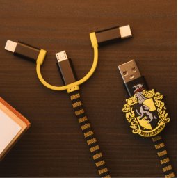 USB 3 az 1-ben töltőkábel Harry Potter mintával