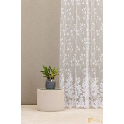 (2 méret) Bk1006 Jacquard fényáteresztő függöny-Fehér-280cm