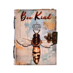 Bőrkötésű Notesz - "Bee Kind"