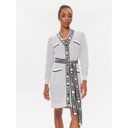 KARL LAGERFELD Kardigán 235W2006 Szürke Regular Fit