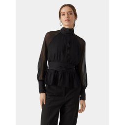 Vero Moda Blúz AWARE 10295842 Fekete Regular Fit
