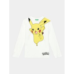 United Colors Of Benetton Blúz POKEMON 3VR5C10GT Fehér Regular Fit