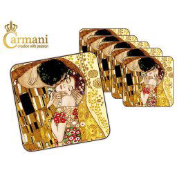 Klimt parafa poháralátét - 6 darabos - The Kiss
