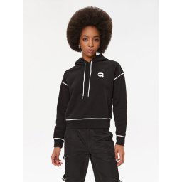 KARL LAGERFELD Pulóver Ikonik 2.0 235W1816 Fekete Regular Fit