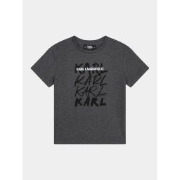 Karl Lagerfeld Kids Póló Z25424 S Szürke Regular Fit