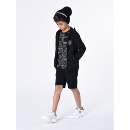 Karl Lagerfeld Kids Póló Z25414 S Fekete Regular Fit