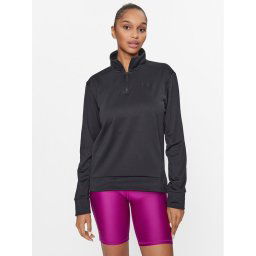 Under Armour Pulóver Armour Fleece Qz 1373058 Fekete Loose Fit