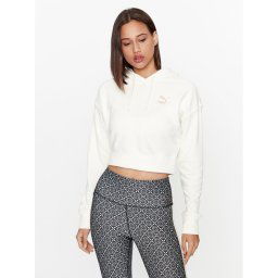 Puma Pulóver Classics 621409 Ekru Regular Fit