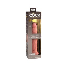 King Cock Elite 9 - tapadókorongos, élethű dildó (23cm) - natúr
