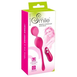 SMILE Love Balls - hordható rádiós vibrációs tojás -82 g (pink)