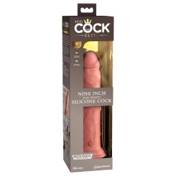 King Cock Elite 9 - tapadókorongos, élethű dildó (23 cm, testszínű)