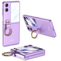 GKK CIRCLE Védőhuzat tartóval Oppo Find N2 Flip lila színhez