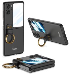 GKK CIRCLE Védőhuzat tartóval Oppo Find N2 Flip fekete