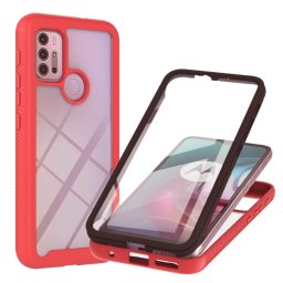 DUAL Kétoldalas borító fóliával Motorola Moto G10 / G20 / G30 piros