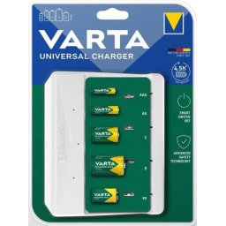 VARTA Elemtöltő, univerzális, akku nélkül, VARTA "Universal", fehér